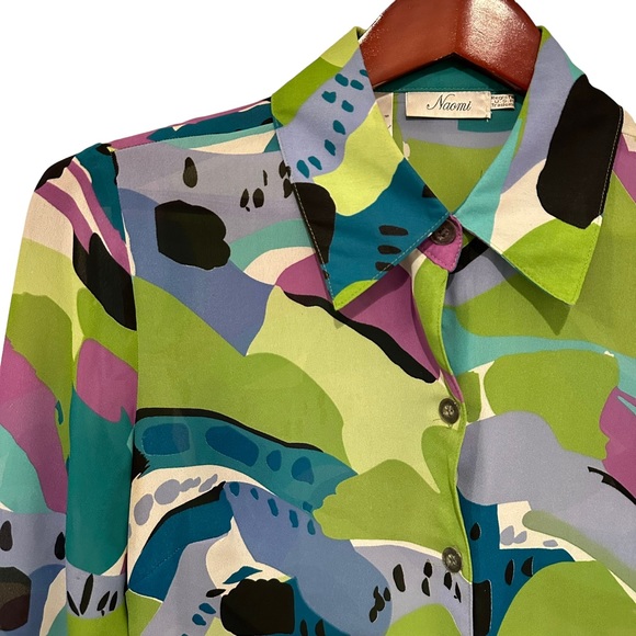 Naomi Swirl Blouse with Shell M - Picture 3 of 9